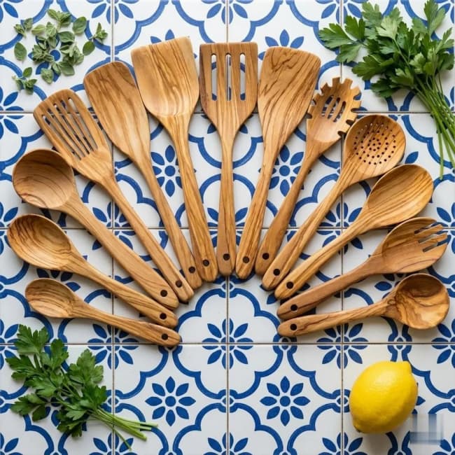 Olive Wood Utensil Set manufacturers